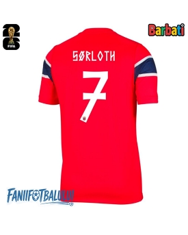 Norvegia Alexander Sorloth #7 Tricou Fotbal Replică Mondial 2026 Barbati Acasa